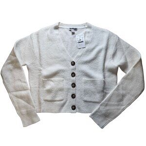 J. Crew x Crewcuts Cardigan Supersoft Yarn Sweater Girls' Size XL in Ivory NWT!